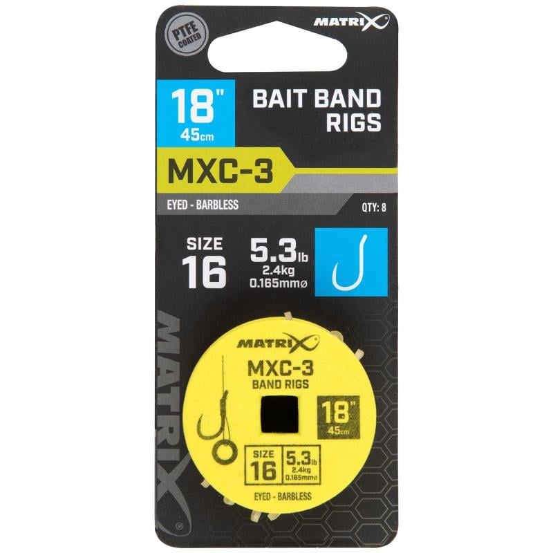 Matrix MXC-3 Size 12 Barbless / 0.20mm / 18" (45cm) / Band - 8pcs