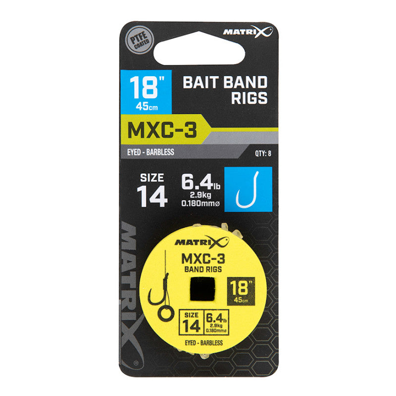 Matrix MXC-3 Size 12 Barbless / 0.20mm / 18" (45cm) / Band - 8pcs