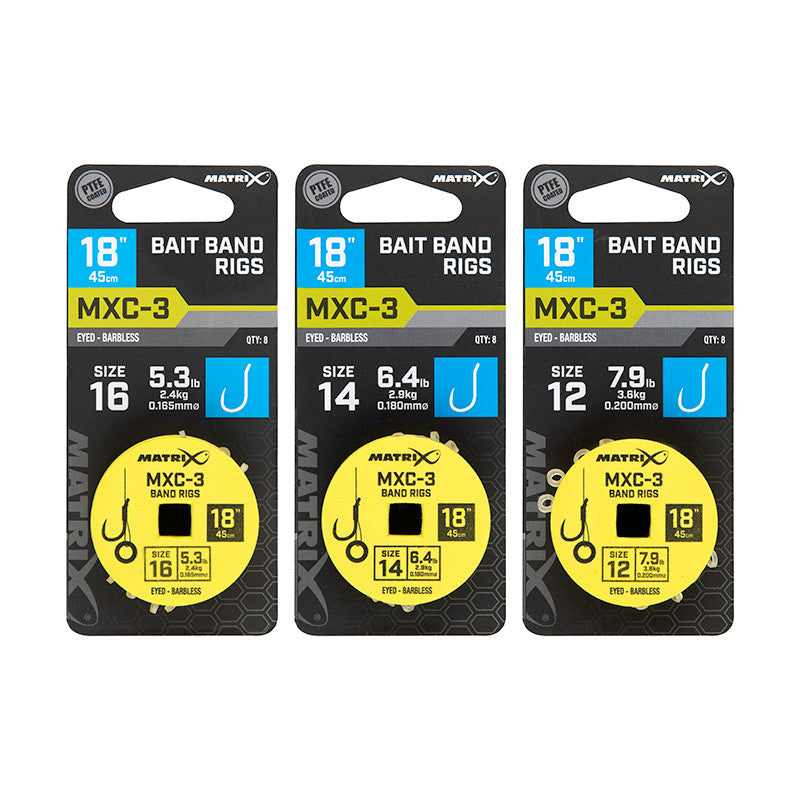 Matrix MXC-3 Size 12 Barbless / 0.20mm / 18" (45cm) / Band - 8pcs