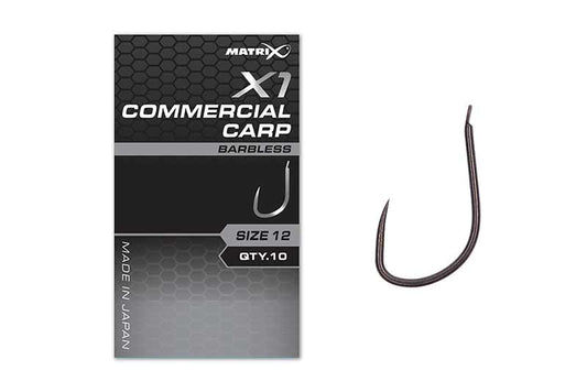 Matrix X1 Commercial Carp Barbless Hook