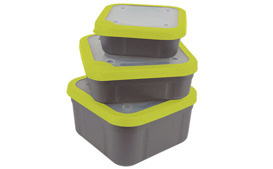 Matrix Grey/Lime Bait Boxes Gelochter Deckel