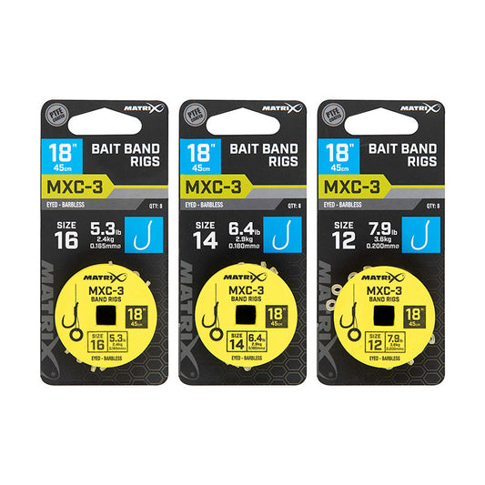Matrix MXC-3 Size 12 Barbless / 0.20mm / 18" (45cm) / Band - 8pcs